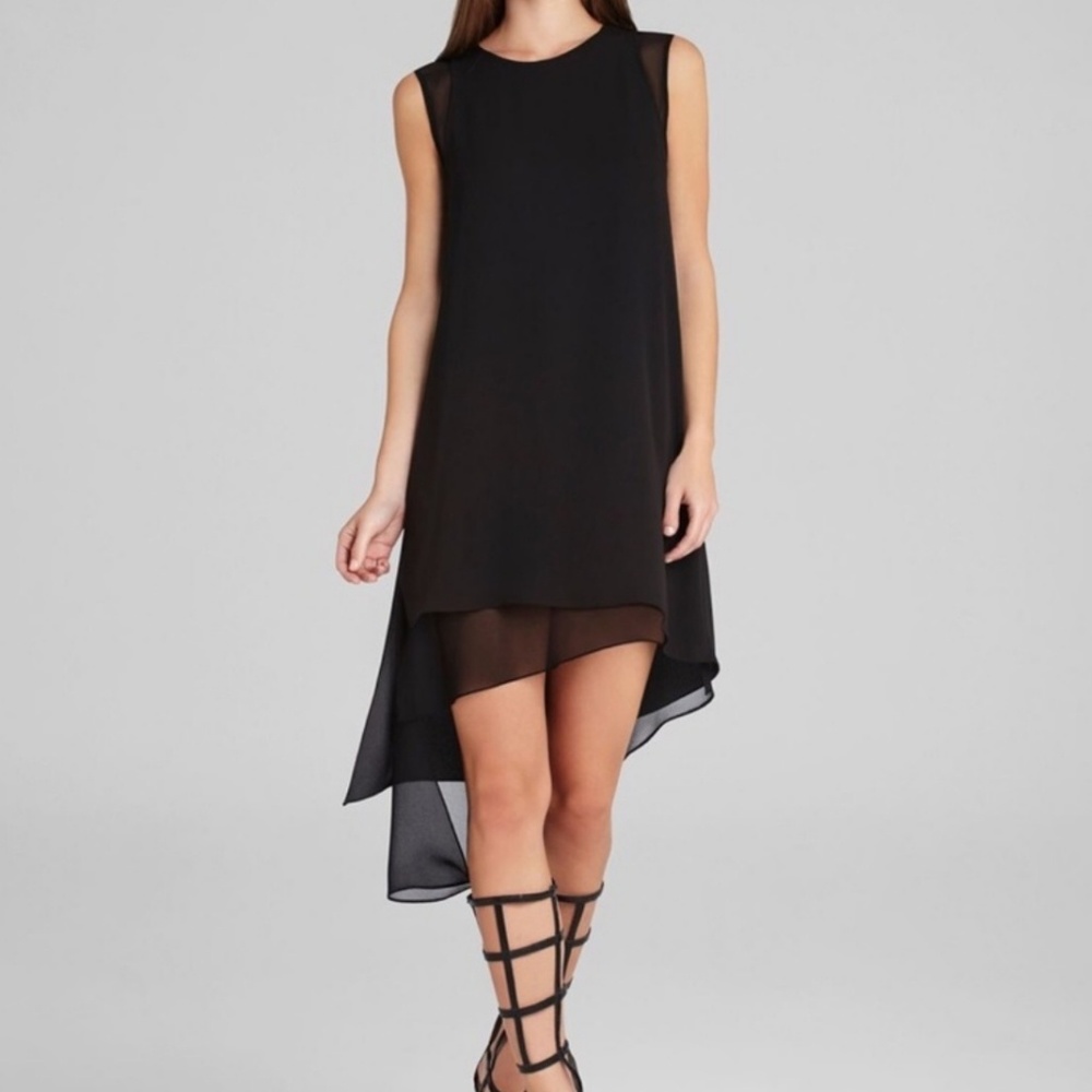 BCBGMaxAzria Lainey Asymmetrical Black dress S